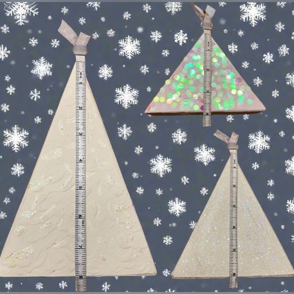 NEW Set of 3 Wood Christmas Trees, Holiday Centerpiece, HANDMADE - Picture 11 of 11